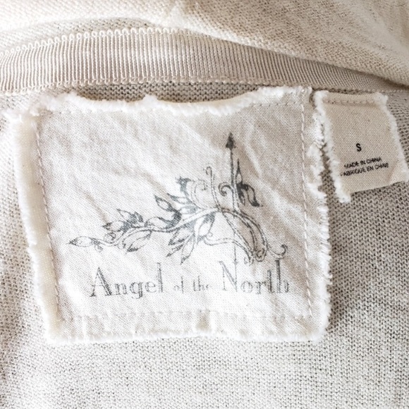 Anthro Angel of the North Cashmere Blend Swiss Dot Tier Ruffle Cardigan Sweater - Picture 9 of 12